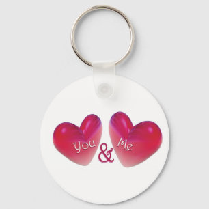Two Hearts Romantic Key Ring