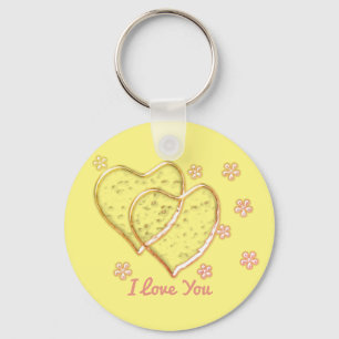 two hearts,romantic wedding.Personalised Key Ring