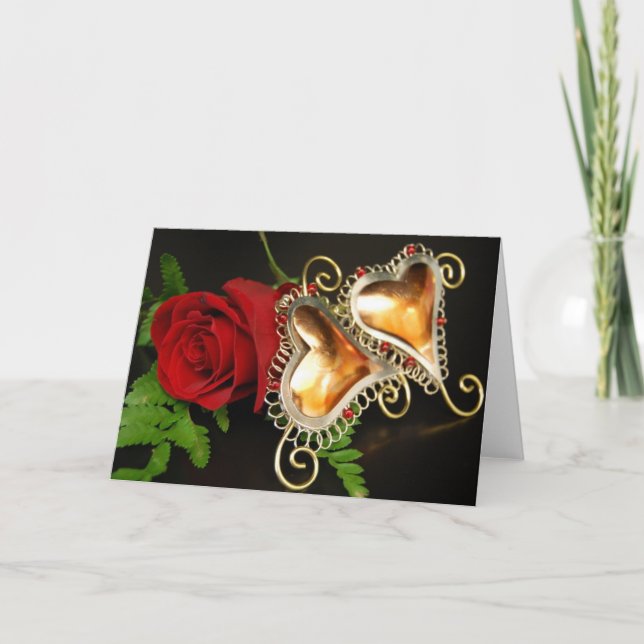 Two Hearts Thank You Card (Front)