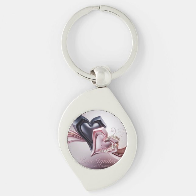 Two Hearts Together Keychain (Front)