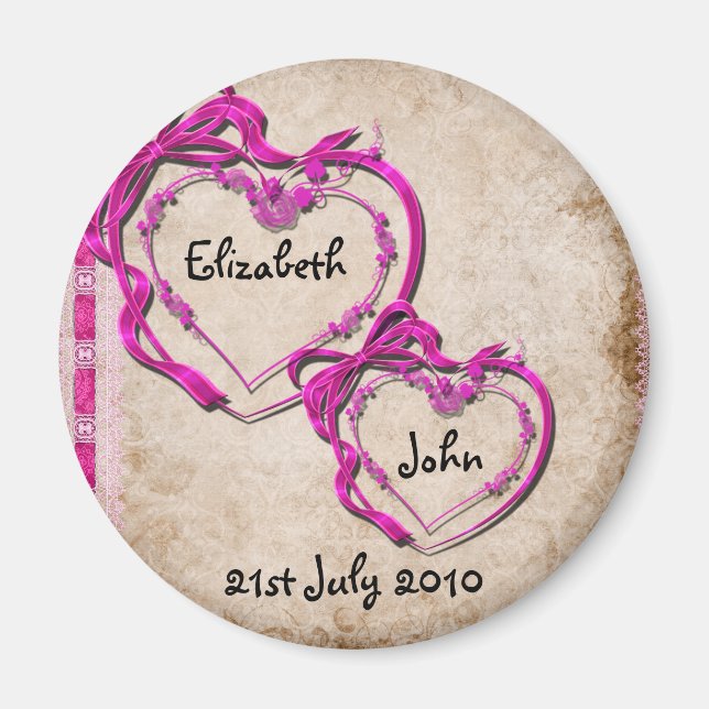 Two Hearts Together Magnet (Front)