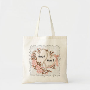 Two Hearts tote bag