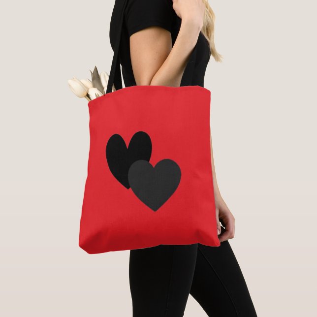 Two Hearts Tote Bag (Close Up)