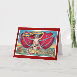 Two Hearts Victorian Valentine's Day Card