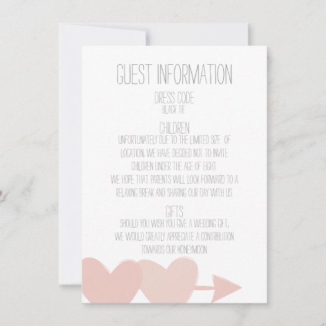 Two Hearts Wedding Invitation (Front)
