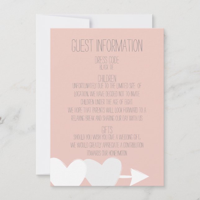Two Hearts Wedding Invitation (Front)