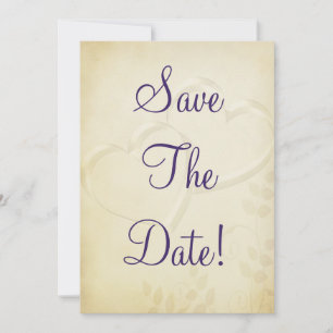 Two Hearts Wedding Save The Date Invitation