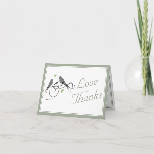 Two Hearts - Wedding Thank You Card (Front)