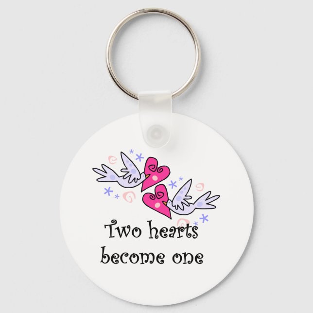 Two Hearts Wedding Tshirts and Gifts Key Ring (Front)