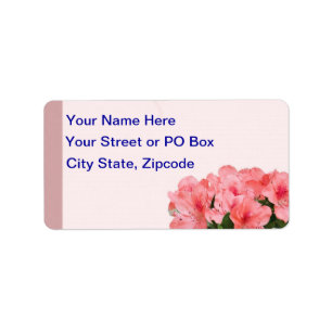 Two Hearts with Pink Border Wedding Label
