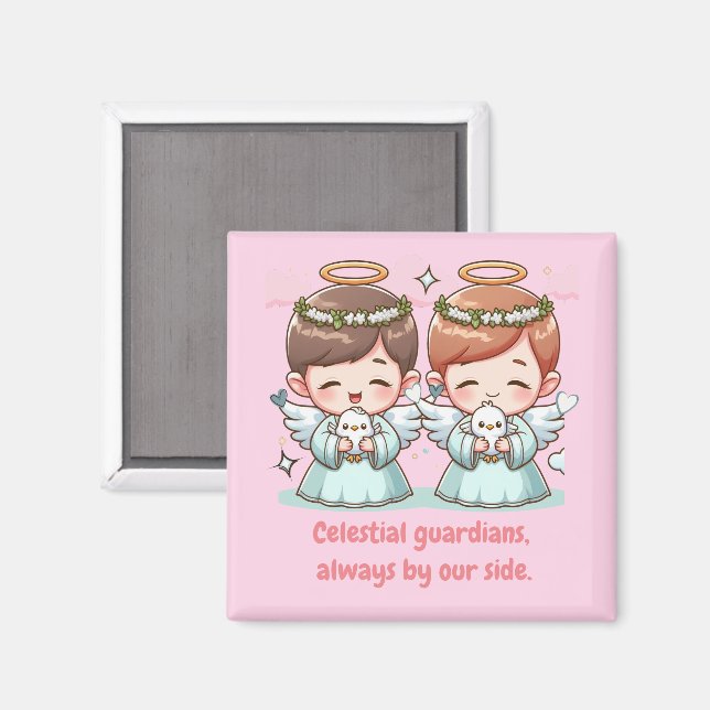 Two heavenly guardians  magnet (Front/Back)