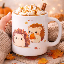 Two hedgehogs in the Autumn& natural,Friends.hip
