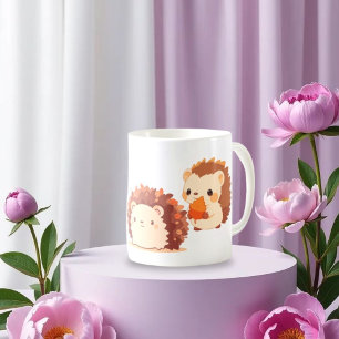 Two hedgehogs in the Autumn& natural,Friends.hip Coffee Mug