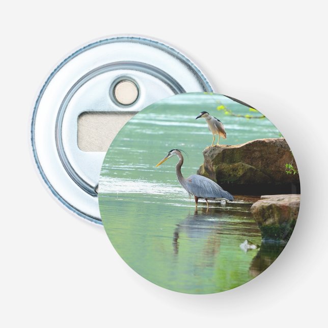Two Herons by the River Bottle Opener (Front)