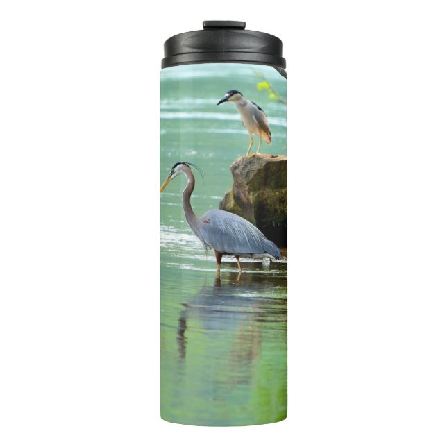 Two Herons by the River Thermal Tumbler (Front)