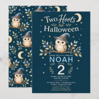 Two Hoots Halloween Owl 2nd Birthday Boy