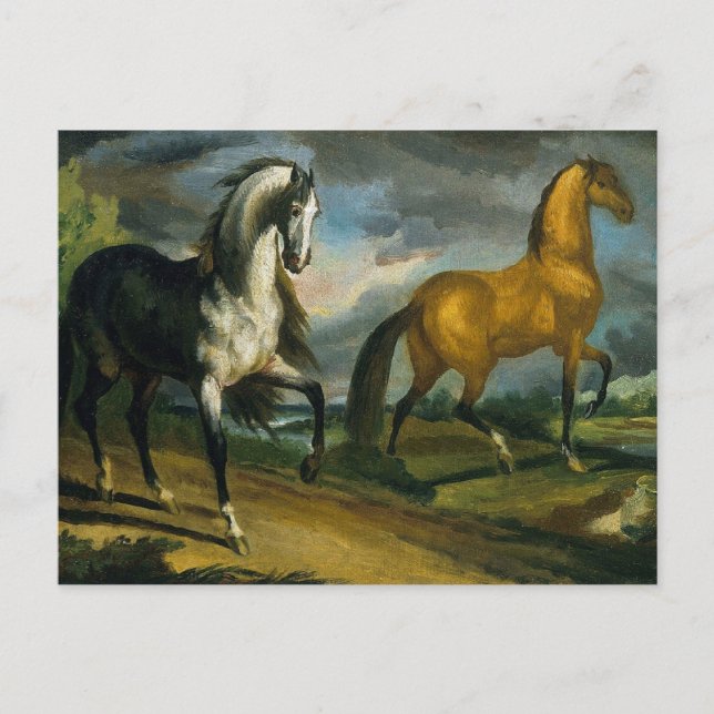 Two Horse 1808 Postcard (Front)