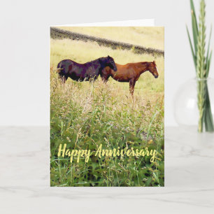 Two horses Anniversary Card