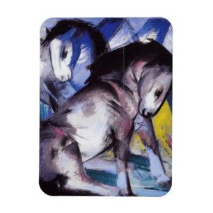 Two Horses (by Franz Marc) Magnet