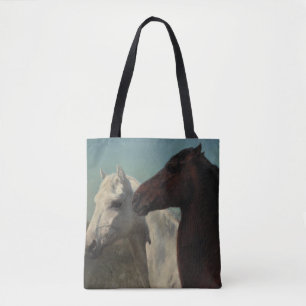 Two Horses by Rosa Bonheur Tote Bag