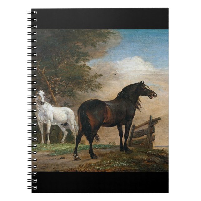 Two Horses in pasture Notebook (Front)