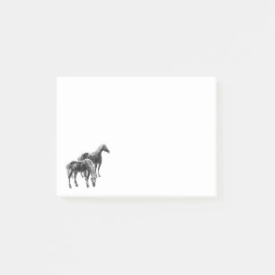 Two horses post-it notes
