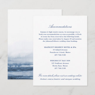 Two Hotels Wedding Insert Card - Penobscot