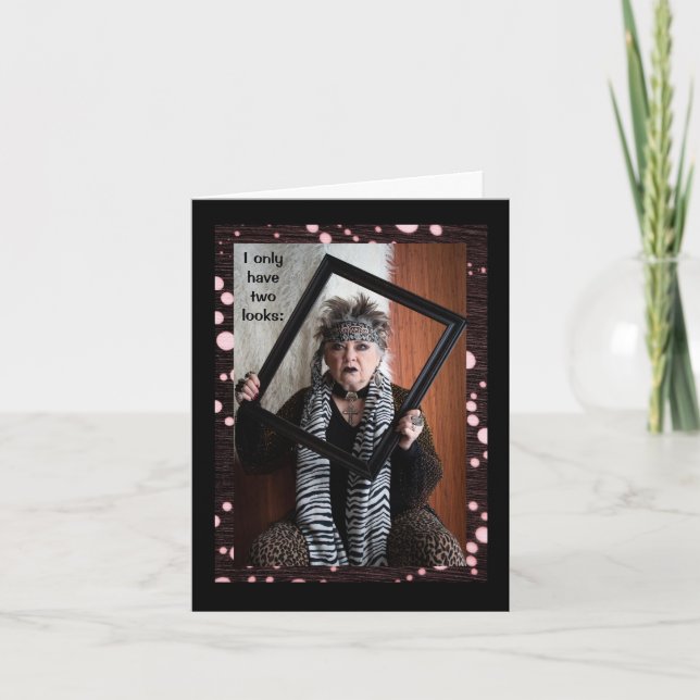 Two humourous looks:  Trophy Wife or Troll Card (Front)