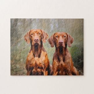  Two Hungarian Vizslas Jigsaw Puzzle