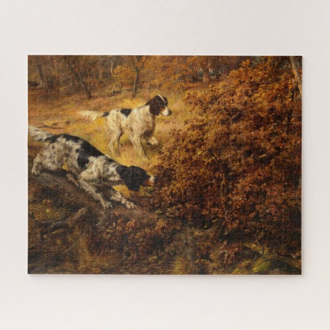 Two Hunting Dogs by Edmund Henry Osthaus Jigsaw Puzzle (Horizontal)
