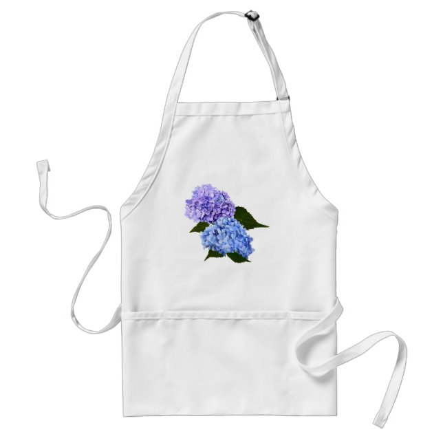 Two Hydrangea Lavender and Blue Standard Apron (Front)