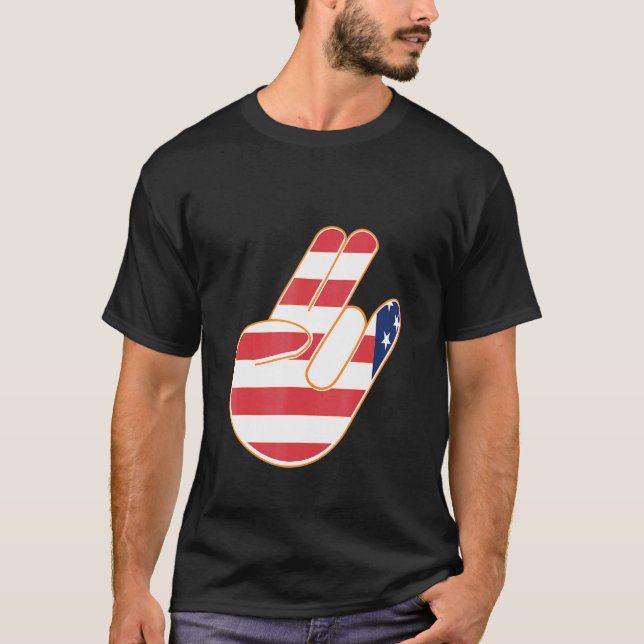 Two In Pinky One In Stinky Us Flag Awesome Humour T-Shirt (Front)