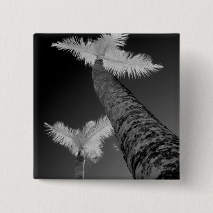 Two infrared palm trees. 15 cm square badge