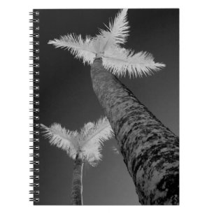Two infrared palm trees. spiral notebook