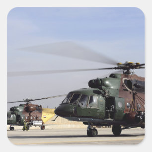 Two Iraqi Mi-17 Hip Helicopters Square Sticker
