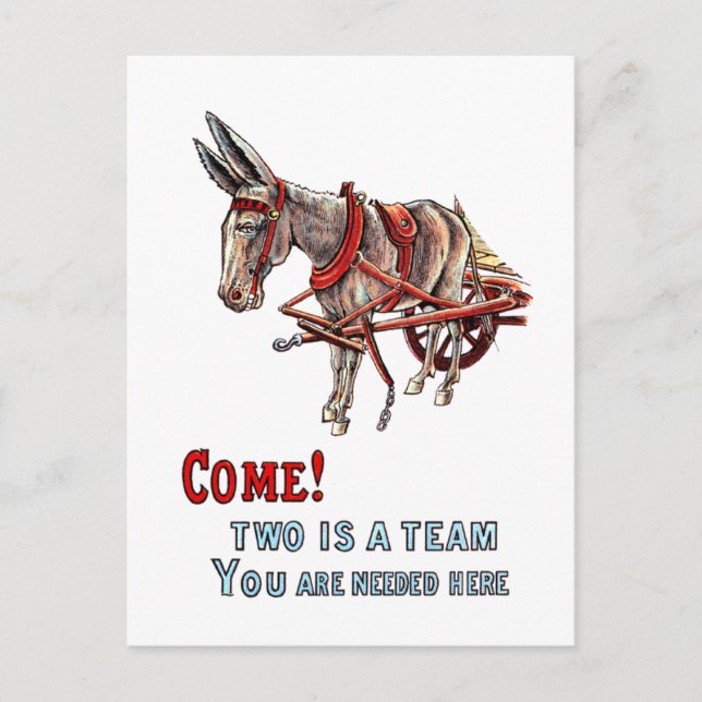 Two is a Team Postcard (Front)