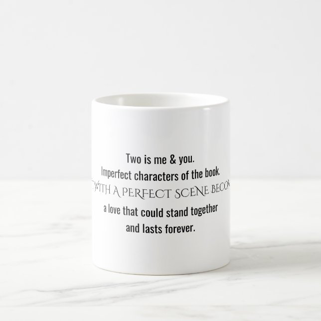 Two is Me & You Love Classic White Mug (Center)