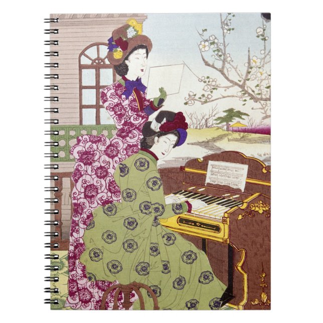 Two Japanese Ladies, C1890 Spiral Notebook (Front)