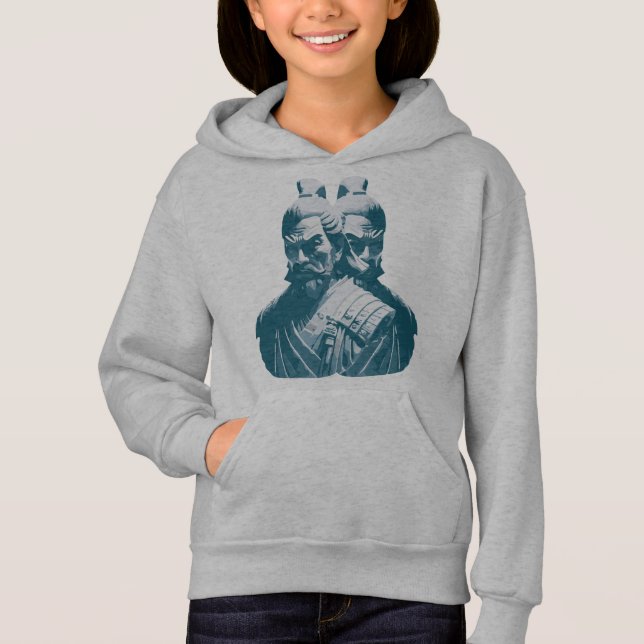 Two Japanese Samurai Statues Design (Front)