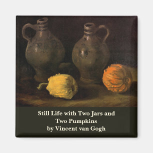 Two Jars and Two Pumpkins by Vincent van Gogh Magnet
