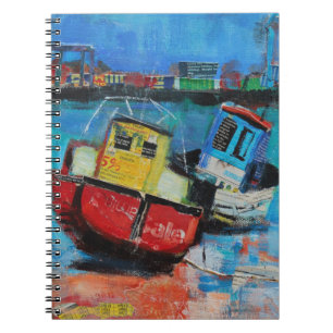 Two Jolly Fishing Boats 2012 Spiral Notebook