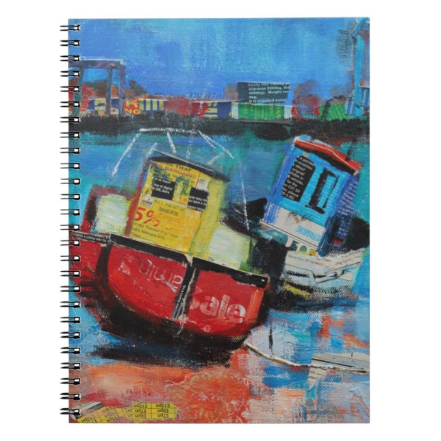 Two Jolly Fishing Boats 2012 Spiral Notebook (Front)