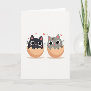Two Kittens Happy New Beginnings Card