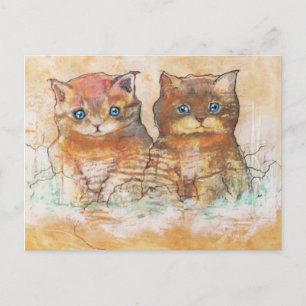 Two Kittens Postcard
