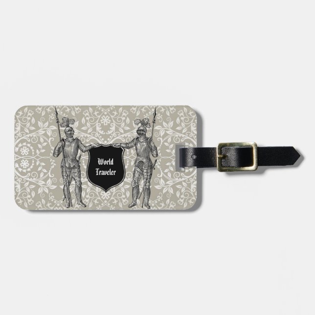 Two Knights Luggage Tag (Front Horizontal)