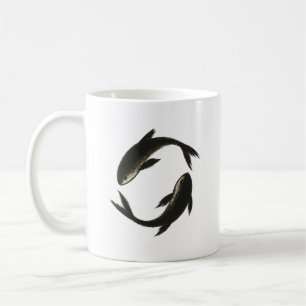 Two Koi – Ink Brush Fish on Coffee Mug