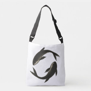 Two Koi – Ink Brush Fish on Crossbody Bag