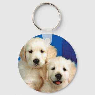 Two labrador pups key ring