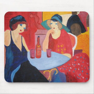 Two Ladies in a Cafe Mouse Pad