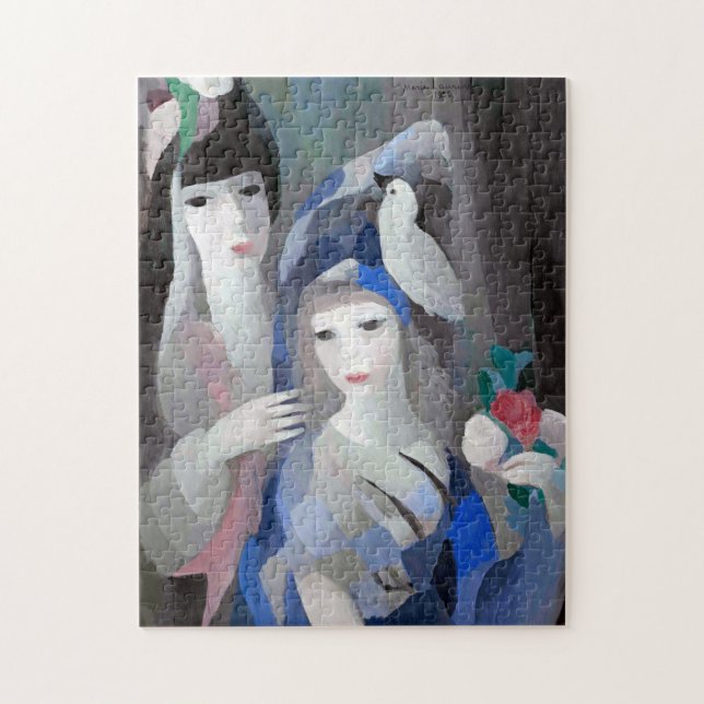 Two Lady and Dove, Marie Laurencin Jigsaw Puzzle (Vertical)